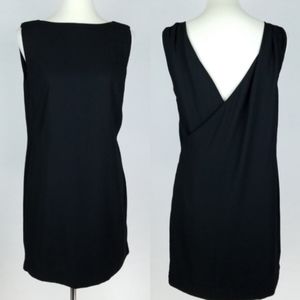 Banana Republic Boat Neck Low Back Black Dress